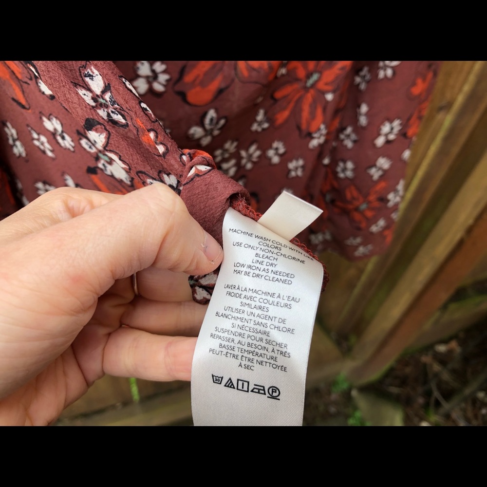 Boho Free People wide neck peasant blouse - Picture 8 of 8